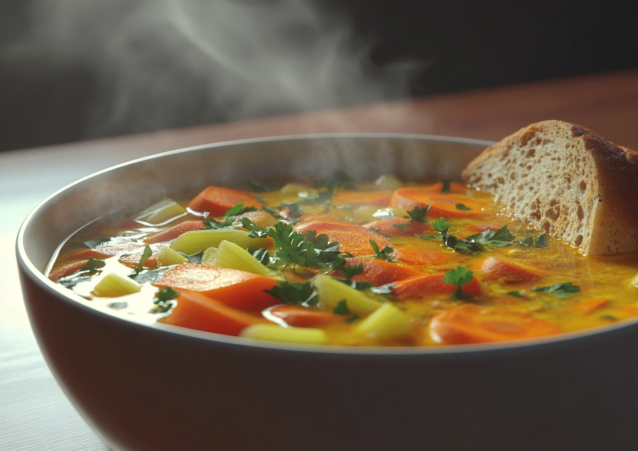 Овочевий суп з куркумою